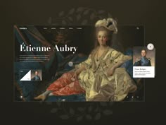 the website is designed to look like an old painting