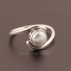 Engagement Ring Pearl, Pearl Ring Design, Fresh Water Pearl Ring, Pink Pearl Ring, Stone Ring Design, Natural Pearl Ring, White Pearl Ring, Silver Pearl Ring, Pearl Engagement Ring