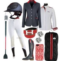 the equestrian gear is neatly organized and ready to be used