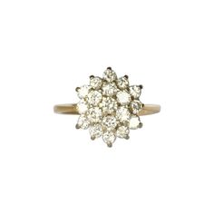 This cluster ring holds Diamonds totalling approx 1ct and are bright and sparkly. The stones are placed up high on an open work gallery, they are also set in platinum. Ring Size: K 1/2 or 5 1/2 Cluster Diameter: 12mm Height From Finger: 8mm Weight: 3g Vintage Cluster Ring, Small Diamond Rings, Diamond Stacking Rings, Cluster Engagement Ring, Ring Ideas, Platinum Ring, Diamond Cluster Ring, Cluster Ring, Diamond Rings