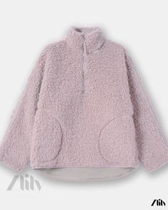 Zlily - Fleece Sportswear with Lamb Wool Zip-up Hooded Jacket Fleece Long Sleeve Track Jacket, Long Sleeve Fleece Track Jacket, Comfy Fleece Outerwear With Soft Texture, Winter Half-zip Hoodie, Fall Fleece Athleisure Jacket, Cozy Half-zip Sweatshirt With Fleece Lining, Comfy Fleece-lined Outerwear, Hooded Fleece Jacket In Athleisure Style, Hooded Fleece Jacket For Athleisure