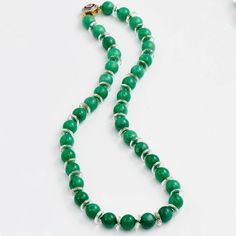 Natural Jadeite  GIA Cert  Necklace image 4 Luxury Single Strand Round Beaded Necklace, Elegant Green Gemstone Beads And Cabochons, Elegant Round Jade Beaded Necklaces, Formal Round Single Strand Emerald Necklace, Elegant Faceted Jade Necklaces, Elegant Green Gemstone Beads, Elegant Single Strand Green Gemstones, Elegant Emerald Necklace With Round Beads, Green Round Single Strand Gemstones