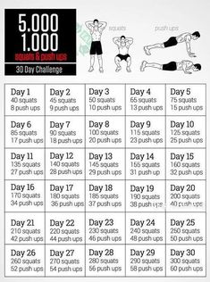 the 5 - day workout plan is shown in black and white