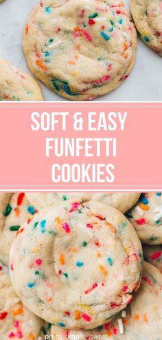 super easy funfetti cookies with sprinkles