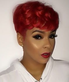 Black Women Lace Front Wigs, Best Lace Front Wigs, Black Hair Short Cuts, Short Red Hair, African American Wigs, Short Hair Pixie Cuts, Quick Weave Hairstyles, Hair Wigs For Black Women