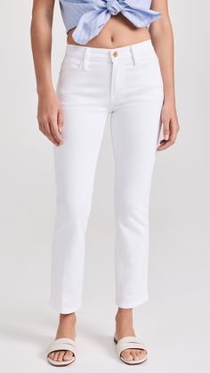 Fast Free Shipping & Free Returns on FRAME Le High Straight Jeans at Shopbop. Shop new arrivals from FRAME at Shopbop.com High Straight Jeans, Frame Jeans, Weekend Wardrobe, Jeans White, Work Looks, Spring 2024, White Fabric, White Fabrics, Straight Cut