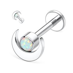 PRICES MAY VARY. ✿Materials:Made of quality G23 Titanium and chic opal.Hypoallergenic and nickel free,suitable for sensitive body.Better than Surgical Steel. ✿Gauge: 16G(1.2mm); Barbell Length: 1/4"(6mm).Perfect Size For Women And Mens As Daily Piercings. ✿Internally Threaded:Excellent internal thread tightening flexibly, will not fall off easily, it is worth having.High polished bar surface, lightweight and comfortable to wear. ✿Perfect addition to the following piercings:Lip, Medusa, Monroe, C Labret Piercing Jewelry, Medusa Ring, Piercings Lip, Lip Stud, Tragus Stud, Cartilage Earrings Stud, Labret Piercing, Labret Studs, Daith Piercing