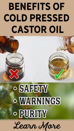 Benefits of Cold Pressed Castor Oil Safety Purity Warnings Cold Pressed Castor Oil Uses, Pure Castor Oil, Dermatological Skin Care, Oil Benefits