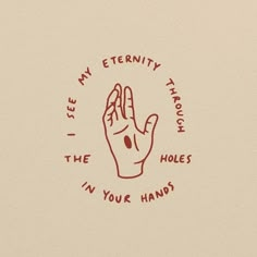 a hand with the words i see my identity through the holes in your hands