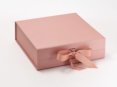 Rose Gold Folding Gift Box Supplied with Ribbon Bridesmaid Gift Hamper, Empty Gift Boxes, Groomsmen Gift Box, Rose Gold Bridesmaid, Rose Gold Gifts, Bridesmaids Gift Sets, Magnetic Gift Box, Large Gift Boxes, Desain Editorial