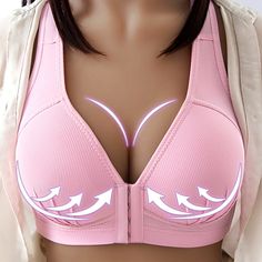 Lovemi -  Sexy Push Up Bra Front Closure Solid Color Brassiere Wireless Bralette Breast Seamless Bras For Women Underwear Plus Size Bras LOVEMI front style1-D 36/80BC Front Closure Bra, Bra For Women, Red Bra, Bra Cup Sizes, Soft Bra, Seamless Bra, Pusheen, Bra Styles, Bra Women