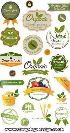 organic food labels and stickers