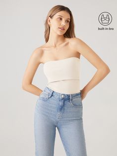 Plantive® Cropped Fold Down Brami Tube Top Cheap Crop Tube Top With Built-in Bra, Strapless Tube Top With Built-in Bra For Day Out, Bandeau Crop Top With Built-in Bra For Day Out, Day Out Bandeau Crop Top With Built-in Bra, Versatile Spring Tube Top, Versatile Sleeveless Spring Tube Top, Versatile Sleeveless Tube Top For Spring, Chic Summer Tube Top With Built-in Bra, Summer Tube Top With Built-in Bra For Day Out