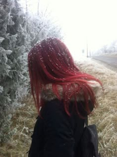 Red Extensions Hair, Red Hair Snow, Gemini Aesthetic, Cute Hairstyle Ideas, Black Brown Hair, Aesthetic Hairstyles, Extension Hair, Ginger Girls