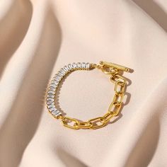 Buckle Bracelet - Zircon and chain Bangles For Women Gold, Geometric Bangle, Hand Chain Bracelet, Stainless Bracelet, Bangles For Women, Enamel Bangle, Buckle Bracelet, Open Bangle, Hand Chain