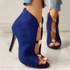 Women Pumps Thin High Heels Female Hollow · KoKo Fashion · Online Store Powered by Storenvy Open Toe Ankle Boots, Womens Summer Shoes, Stylish Sandals, Open Toe Shoes, Beige Shoes, Carrie Bradshaw, Ankle Strap Heels, Trend Fashion, High Heels Stilettos