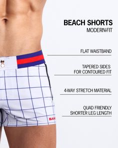 The most versatile pair of men’s beach shorts you’ll ever wear. BANG! Beach Shorts are the perfect all-rounder between the beach and everything else before and after. Styled after the fashionably look of a modern-fit walk short, these premium men’s swim trunks are delivered in a body-sculpting and shape-contouring format for a perfect fit. Meet the ultimate men’s boardies to take you from the beach to the party without missing a beat. Made with a stretchy, waterproof, light weight and soft fabri