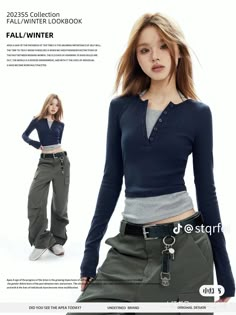 Boyfriends Shirt Outfit, Acubi Club, Chinese Douyin, Korean Fashion Grunge, Girl Rockstar, Y2k Acubi, Simple Streetwear, Her Drawing, Millennial Style