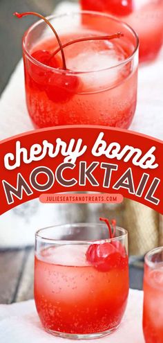 Cherry Bomb Mocktail, Summer drink,non alcoholic beverage Cherry Bomb Drink, Supper For 2, Mocktails Recipe, Grinch Food, Homemade Summer Drinks, Police Academy Graduation Party, Academy Graduation Party, Bomb Drinks