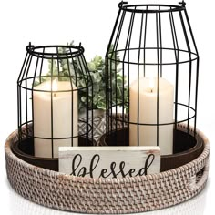 PRICES MAY VARY. Beautiful Modern Farmhouse Decor: Enhance your home decor in a unique way with the cute lanterns by KIBAGA! The rustic finish with the classy metal wire and wooden stands in a stylish brown look make them the perfect addition to your farmhouse decor in your living room, hallway & co. Set of 2 - Look Out For The Marvelous Duo: The two lanterns complement each other beautifully and form the most perfect rustic decor team! The set consists of two different sized lantern candle hold Living Room Fireplace Mantle, Farmhouse Lantern Decor, Beautiful Modern Farmhouse, Farmhouse Lantern, Decorative Lanterns, Room Fireplace, Lantern Decor, Fireplace Mantle Decor, Living Room Fireplace