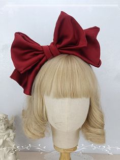 This price is for a kc only. Headpiece Accessories, Animal Drawings Sketches, Kawaii Vintage, Head Wear, Vintage Gothic, Hair Design, Big Bow, Sweet Lolita, Gothic Punk