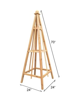 a tall wooden easel with measurements for the top and bottom part of it,