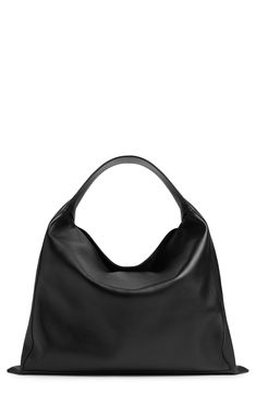 A spacious hobo handcrafted in a slouchy yet incredibly chic silhouette from supple calfskin leather is what big bag dreams are made of. Magnetic closure Shoulder strap Interior zip pocket Calfskin-leather lining Leather Made in Italy Designer Handbags Black Calf Leather Hobo Bag For Evening, Elegant Black Calf Leather Hobo Bag, Chic Evening Hobo Bag In Calf Leather, Leather Hobo Tote Bag For Evening, Chic Black Calf Leather Hobo Bag, Calf Leather Hobo Bag With Removable Pouch For Evening, Luxury Calf Leather Hobo Bag For Evening, Chic Leather Hobo Bag For Evening, Modern Leather Hobo Bag For Evening