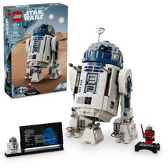 Let kids build their affection for the most lovable droid in the galaxy with this LEGO brick-built R2-D2 Star Wars toy figure (75379). This playful buildable display toy model for boys and girls ages 10 and up is packed with authentic features so they can play out classic moments and original fantasy stories. Features include R2-D2’s 360-degree rotating head, an attachable third leg, attachable periscope and attachable tools. To create an eye-catching Star Wars room décor display, this collectib Darth Malak, Star Wars Zimmer, Lego Droid, Star Wars Room Decor, Lego Heart, Brick Lego, Collection Room, Sabre Laser, Construction Lego