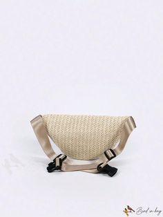 BirdinBag - Minimalist Solid Color Woven Bag with Adjustable Shoulder Strap, Ideal for Vacations Adjustable Bag, Word Wrap, Waist Bags, Woven Bag, Straw Bag, 4 Inch, Straw, Shoulder Strap, Bag Lady