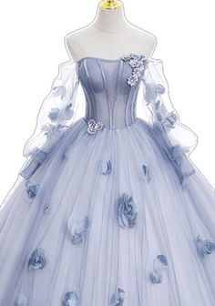 Long Ball Gown, Tulle Applique, Ball Gown Dress, Blue Tulle, Color Swatch, Ball Gown Dresses, Gown Dress, Dress Formal, Dress Material