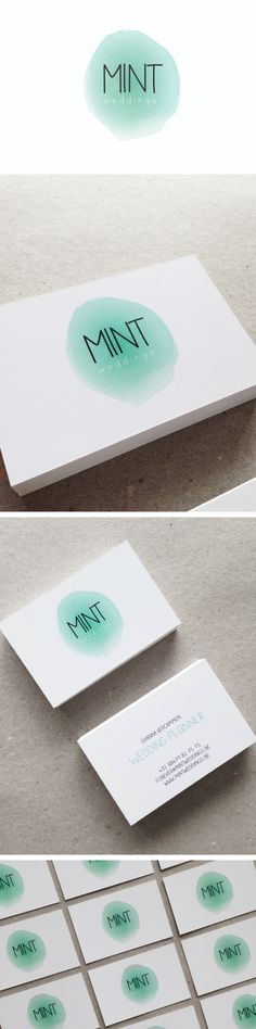 some business cards with the word mint written on them