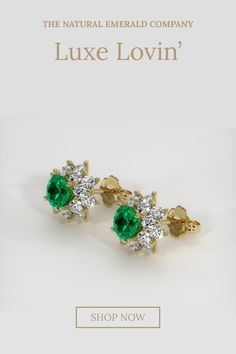 Step into a world of aesthetic enchantment with our bespoke halo emerald earrings, where modern design meets timeless allure. Crafted in 18K yellow gold and featuring a stunning 1.22 Ct. round emerald, these earrings embody the latest jewelry trends of 2024. Whether you're walking down the aisle or gracing a red carpet, these gemstone earrings add a touch of fairy tale magic to any occasion. Perfect as wedding jewelry or for those who desire a celebrity-inspired, fine jewelry piece, these princess earrings are a statement of elegance and sophistication. Emerald Wedding Band, Princess Earrings, Emerald Green Earrings, Plain Wedding Band, Latest Jewellery Trends, Plain Bands, Emerald Engagement, Band Jewelry, Emerald Earrings