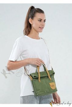 Bird in Bag - Lightweight Portable Classic Casual 7 Women Fashion Bag Yellow Shoulder Bag with Large Capacity for Daily Use During Fall and Winter for Teen Girls Women College Students Perfect Casual Green Crossbody Canvas Bag, Casual Canvas Bag With Adjustable Handle For Travel, Outdoor Tote Bags, Casual Canvas Bag With Adjustable Handle For Daily Use, Casual Canvas Bag With Adjustable Handle, Functional Green Cotton Bag, Functional Green Cotton Bags, Green Handheld Canvas Bag For Travel, Green Casual Canvas Bag With Zipper