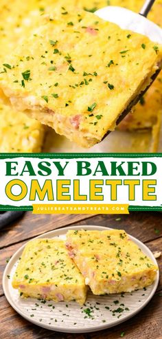 Looking for a simple holiday baking recipe? This Baked Omelette is packed with cheese and ham and serves a large group. Add this omelet recipe to your best brunch ideas! Baked Omelette Recipe, Baked Omelette, Omelette Recipe Easy, Breakfast Omelette, Christmas Breakfast Recipe, Dinner Party Dishes, Omelets Recipe, Impressive Dinner, Easy Brunch Recipes