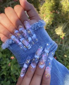 Crazy Acrylic Nails, Really Long Nails, Angel Nails, Boho Nails, Long Acrylic Nail Designs, Cute Acrylic Nail Designs, Dope Nail Designs, Really Cute Nails