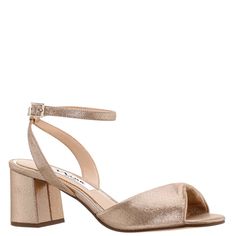 NIGELLA-Women's Taupe Metallic Suedette Mid-Heel Block Sandal Mother Of The Bride Shoes, Wedding Shoe Ideas, Pink Sandals Heels, Soft Twist, Bridal Handbags, Wide Width Sandals, Block Sandals, Nina Shoes, Youth Shoes