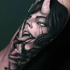 Succubus Tattoo, Chest Piece Tattoos, Tattoo Instagram, Hand Tattoos For Guys, Tattoo Ideas For Women, Chest Piece, Dark Tattoo, Foot Tattoo, Black Ink Tattoos