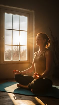 Meditation Photos Mindfulness, Morning Meditation Aesthetic, Meditation Aesthetic Wallpaper, Slow Morning Aesthetic, People Meditating, Meditating Girl, Person Meditating, Meditate Daily, Girl Meditating