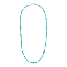 turquoise beaded strand necklace with 18k gold clasp Elegant Turquoise Single Strand Beaded Necklaces, Elegant Single Strand Turquoise Beaded Necklaces, Elegant Turquoise Beaded Emerald Necklace, Elegant Hand-strung Turquoise Beaded Necklaces, Elegant Turquoise Beaded Necklace Hand-strung, Elegant Long Beaded Turquoise Necklace, Luxury Turquoise Single Strand Jewelry, Drop Necklaces, Diamond Drop Necklace