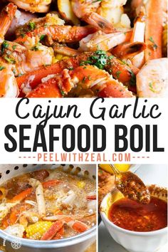 cajun garlic seafood boil with shrimp and corn