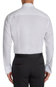 Exude classic charm and sophistication in this pristine button-up tailored from premium two-ply cotton. Hidden-button placket Spread collar Long sleeves with French cuffs 100% cotton Dry clean Made in Turkey Ted Baker London, Button Placket, Ted Baker, Button Up Shirts, Size 16, Button Up, Nordstrom, Dry Clean, Long Sleeves