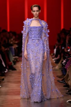 Elie Saab Couture Spring 2024 [PHOTOS] Ellie Saab Couture, Glamorous Evening Dresses, Elie Saab Spring, Elie Saab Couture, Spring Couture, Fairytale Dress, Skincare Routines, Gala Dresses