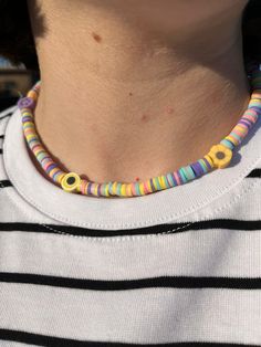 Multicolor Heishi Beaded Necklace| Heishi Beaded Necklace | Surfer Necklace | Colorful Heishi Beaded Necklace | Necklace Colorful, Surfer Necklace, Heishi Beads, Colourful Necklace, Beaded Necklaces, Necklace Etsy, Ideal Gift, Beaded Necklace, Birthday Gifts