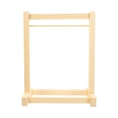 a wooden frame on a white background