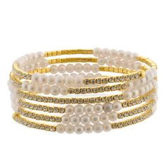 measures(inch) : length 2.25 Gold Beaded Bangle For Wedding, White Pearl Wedding Bracelet With Extender, White Pearl Bracelet With Extender For Wedding, Gold Wedding Jewelry With Extender, Flexible White Jewelry For Anniversary, Pearl Jewelry With Extender For Wedding, Adjustable Beaded Rosary Bracelet For Wedding, Gold Bangle Bracelet For Wedding, Beaded Bangle Wedding Jewelry