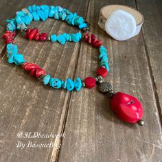 Beach Jewelry With Red Gemstone Beads, Beach Red Gemstone Beads Jewelry, Handmade Southwestern Necklace For Beach, Red Gemstone Beads Jewelry For Beach, Red Gemstone Bead Jewelry For The Beach, Red Bohemian Jewelry For Beach, Red Bohemian Jewelry For The Beach, Bohemian Red Jewelry For Beach, Red Bohemian Beach Jewelry