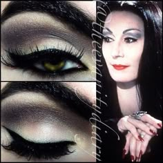 Addams Makeup, Morticia Addams Costume, Addams Family Musical, Halloweenský Makeup, Addams Family Costumes, Morticia Addams, Adams Family