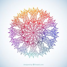 a colorful circular design on a white background