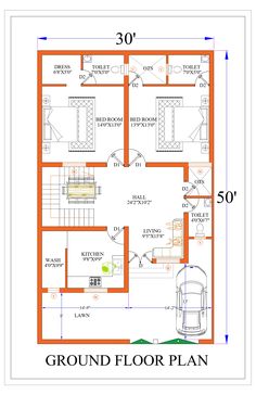 a floor plan for a house with the measurements