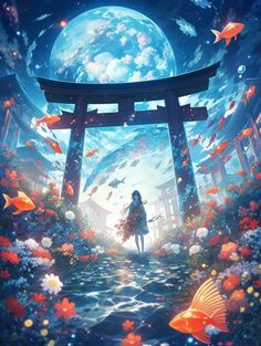 Dreamy Artwork, Ghibli Art, Nature Drawing, Cool Wallpapers Art, Beautiful Landscape Wallpaper, 판타지 아트, Japan Art